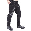 Men'S Black Gothic D-Rings, Chains, Cyberpunk Trousers Pants