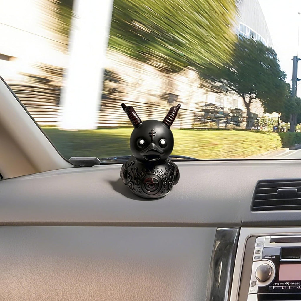 Punk Gothic Resin Duck, Satanic Gothic Duck, Gothic Punk Resin Duck Series, Desk