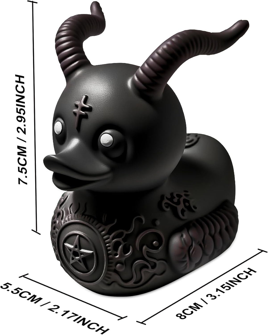 Punk Gothic Resin Duck, Satanic Gothic Duck, Gothic Punk Resin Duck Series, Desk